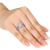 Gem & Harmony Princess Cut Engagement Ring - White Gold/Diamonds