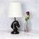 Simple Designs Decorative Chess Horse Shaped Black Table Lamp 17.2"