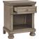 Signature Design by Ashley Lettner Modern Traditional Graywash Bedside Table 17x22"