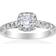 Pompeii3 Cushion Halo Engagement Ring - White Gold/Diamonds