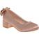 Badgley Mischka Sparkle-Heeled Dress Shoes with Back Bow - Rose Gold