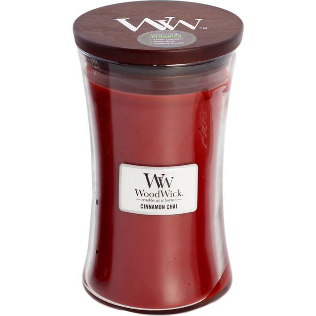 Woodwick Large Hourglass Scented Candle, Cinnamon Chai