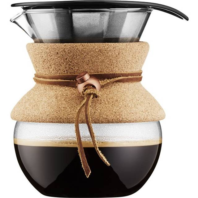 Bodum 11571-109 Pour Over Coffee Maker with Permanent Filter, 34 Ounce,  Cork