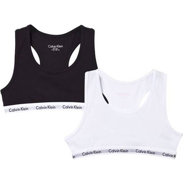 Calvin Klein Girls Grey & White Bra Tops (2 Pack)