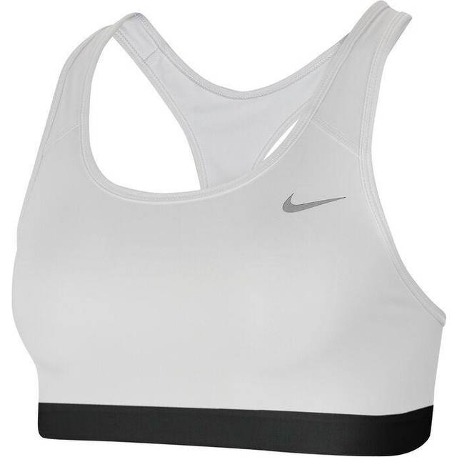 Nike Indy Bra V-Neck, White/Grey Fog/Particle Grey, Small 