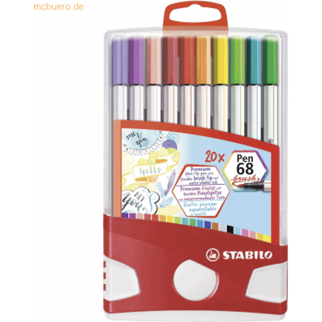 Tombow Fudenosuke Pastel Brush Pens, 6-Pack