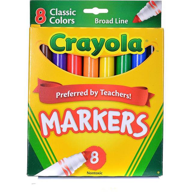 crayola washable fine tip markers 8 color set, classic colors – A Paper Hat