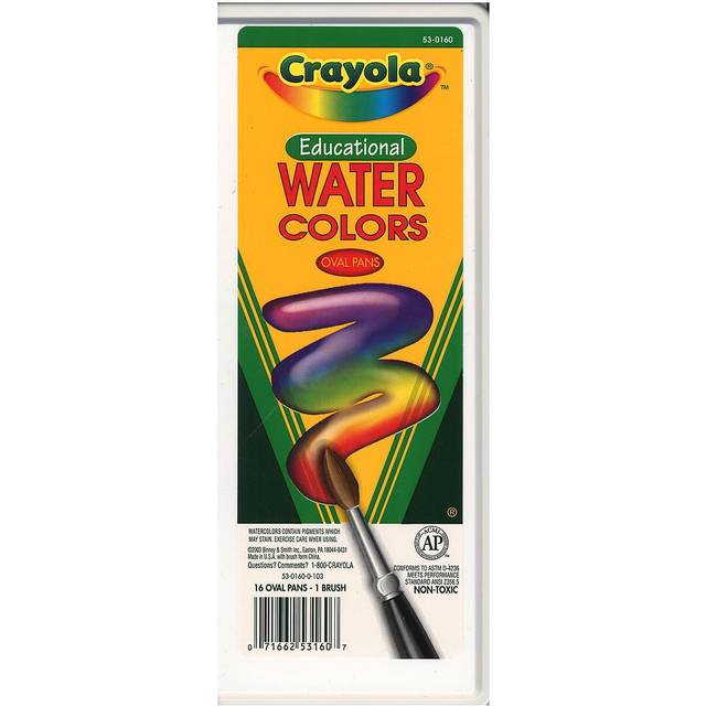 Crayola Washable Watercolor Pan Set - Oval, Set of 24 colors