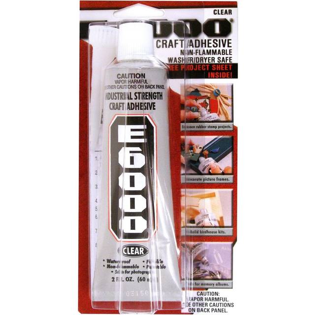 2oz E6000 Clear Industrial Strength Permanent Adhesive Glue