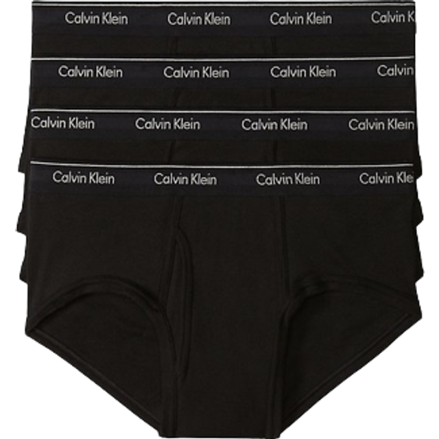 Calvin Klein Cotton Classic Fit Brief 4-pack - Black • Price »