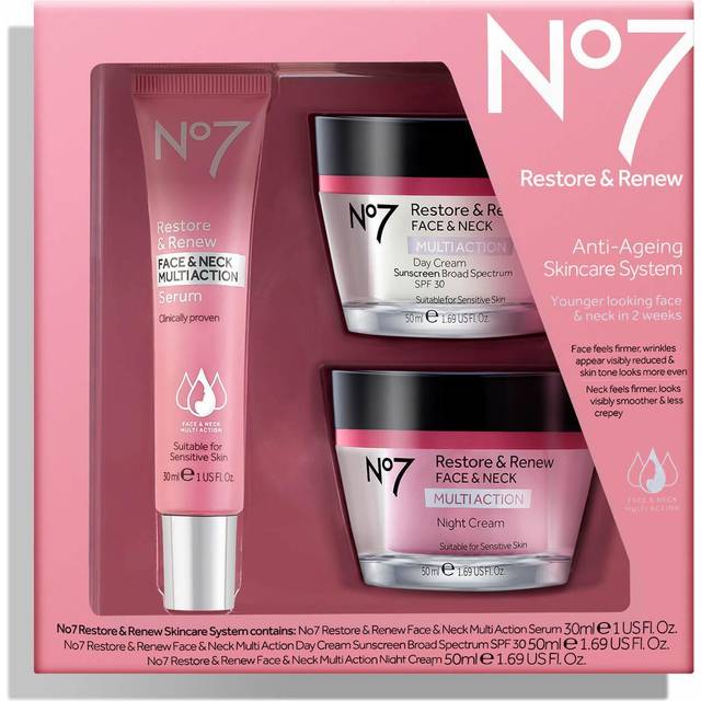 No7 Lift & Luminate Triple Action 3-piece Skincare System - 3ct : Target