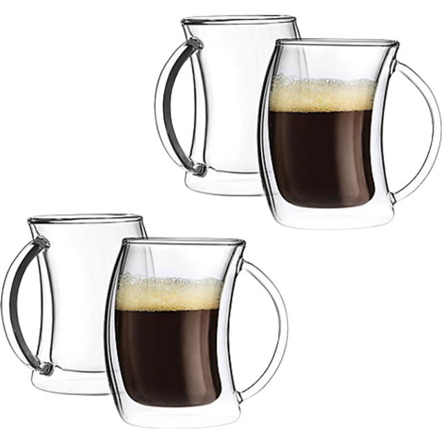 REVIEW JoyJolt Double Wall Insulated Espresso Mugs Glasses 5.4 oz 