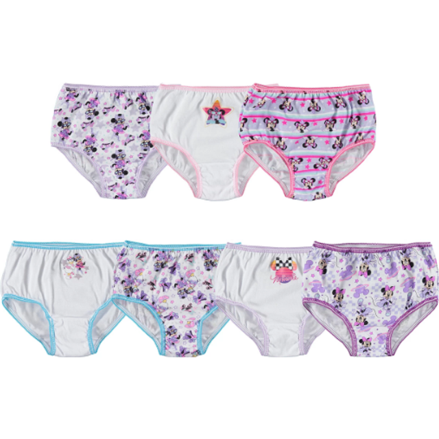 Disney Girl's Minnie Mouse Brief Panty 7-pack - Multi