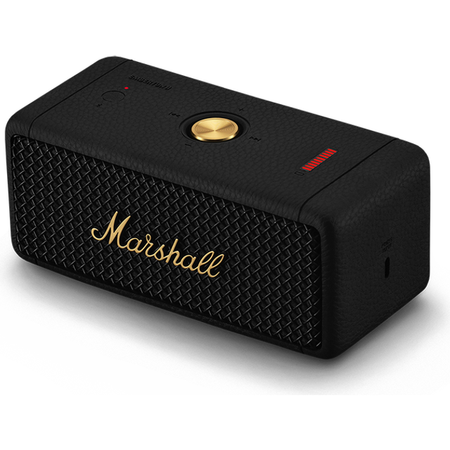 Marshall Emberton II Wireless Bluetooth Portable Speaker (Black & Brass) &  Willen Portable Bluetooth Speaker - Black & Brass