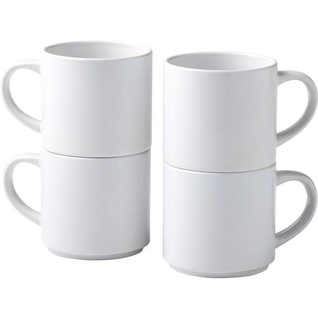 Cricut 10oz 4ct Stackable Ceramic Blank Mug White