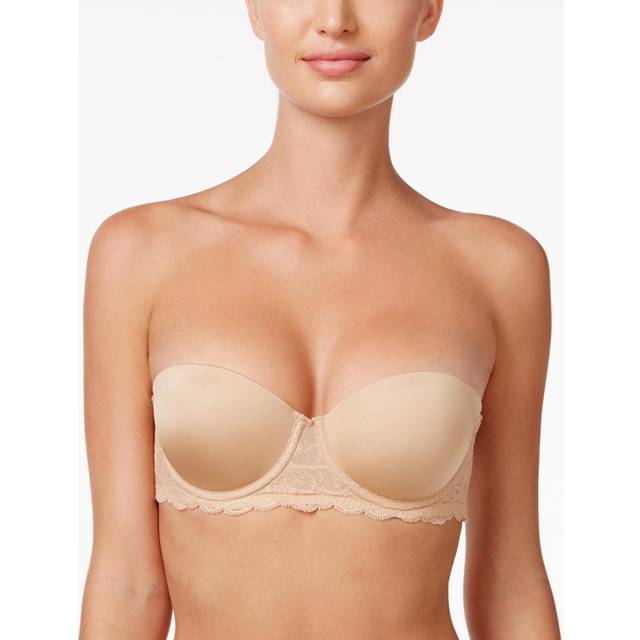 Calvin Klein Seductive Comfort With Lace Strapless Lift Multiway Bra -  Beige • Price »