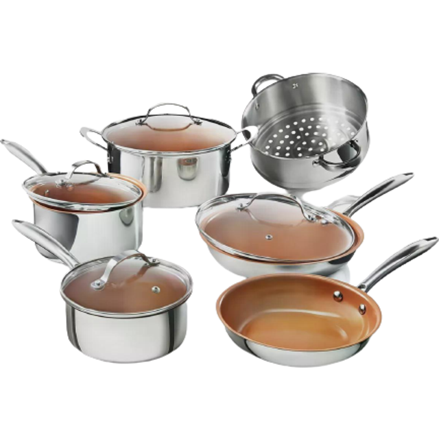 HexClad Hybrid Cookware Set with lid 6 Parts • Price »