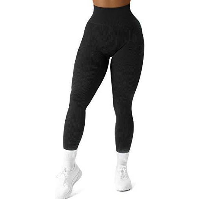  MOOSLOVER Women Ribbed Bootcut Yoga Pants High Waisted