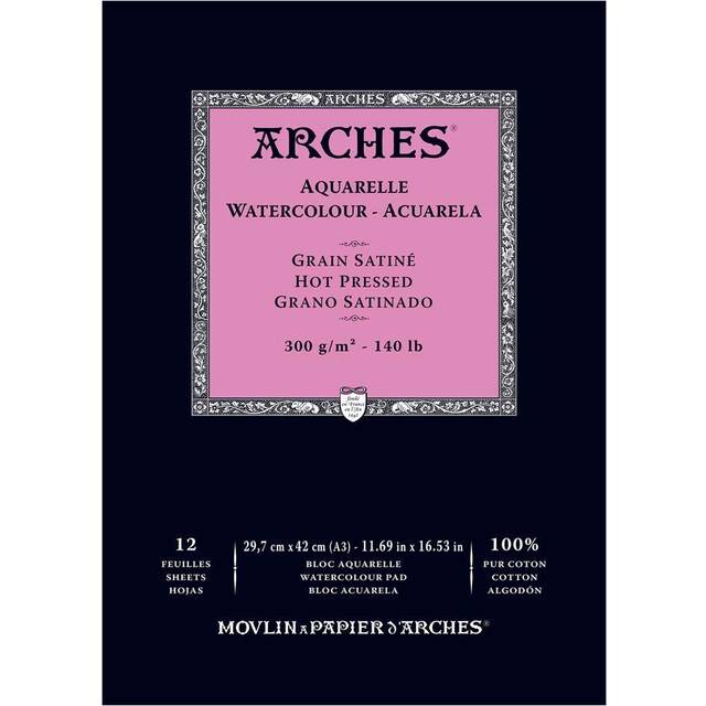  Arches Watercolor Block 10x14-inch Natural White 100