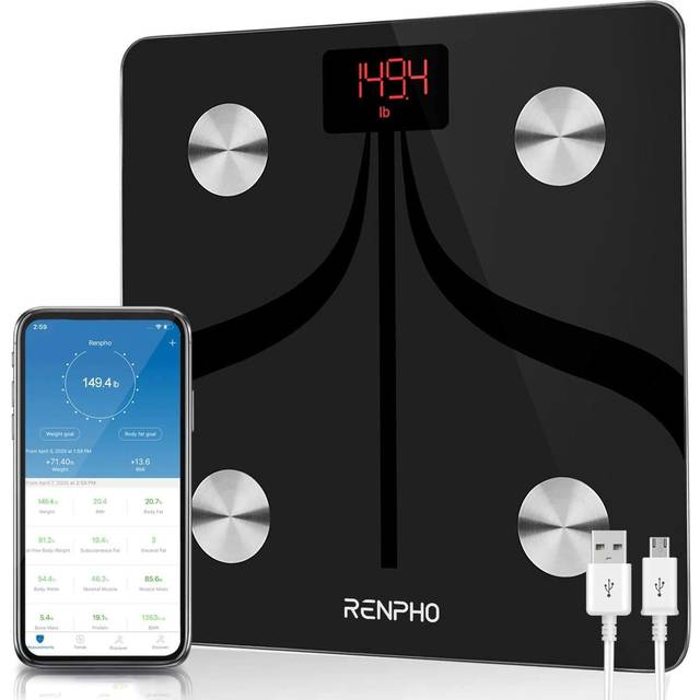 RENPHO Digital Scale for Body Weight and Fat Smart Scale BMI Elis 1  Bathroom