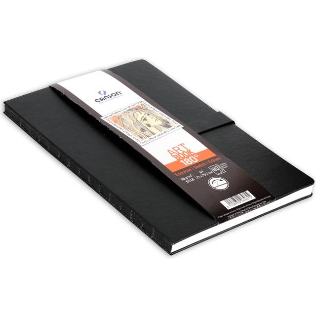 Canson 180-Degree Hardbound Sketchbook, 8 5/16 x 11 11/16 Black • Price »