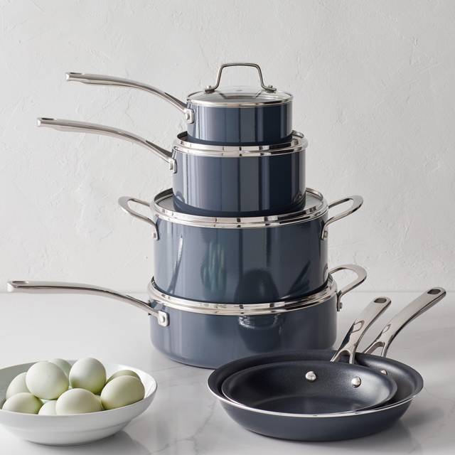 Martha Stewart Lockton Cookware Set with lid 10 Parts • Price »