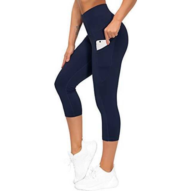 THE GYM PEOPLE Thick High Waist Yoga Pants with Pockets, Tummy