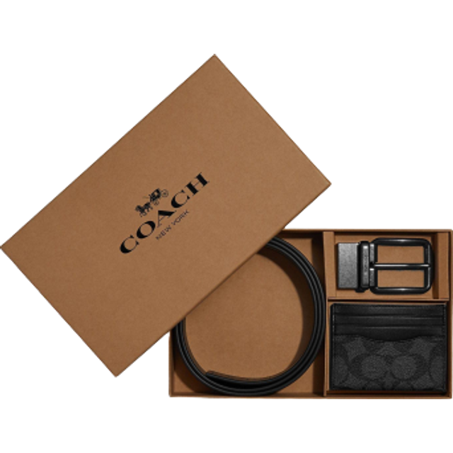 COACH OUTLET®  Boxed Card Case And Belt Gift Set In Colorblock Signature  Canvas