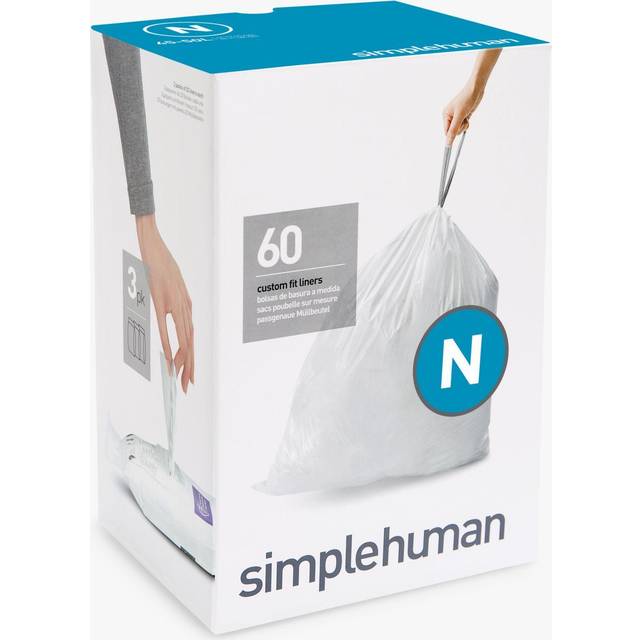Lot Of 2 Simple Human Custom Fit Liners Trash Bags R 10L 2.6 Us