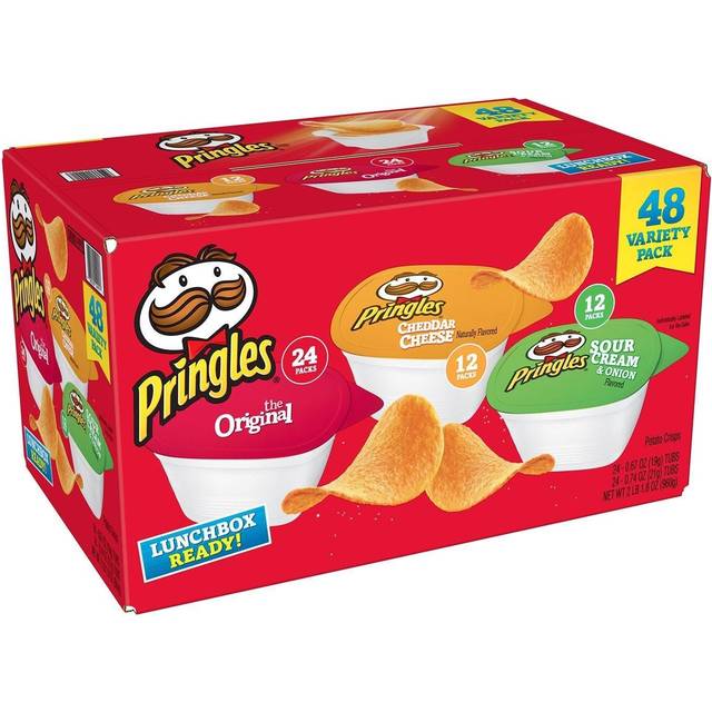 Pringles Potato Crisps Chips Lunch Snacks Variety Pack 33.8oz Box