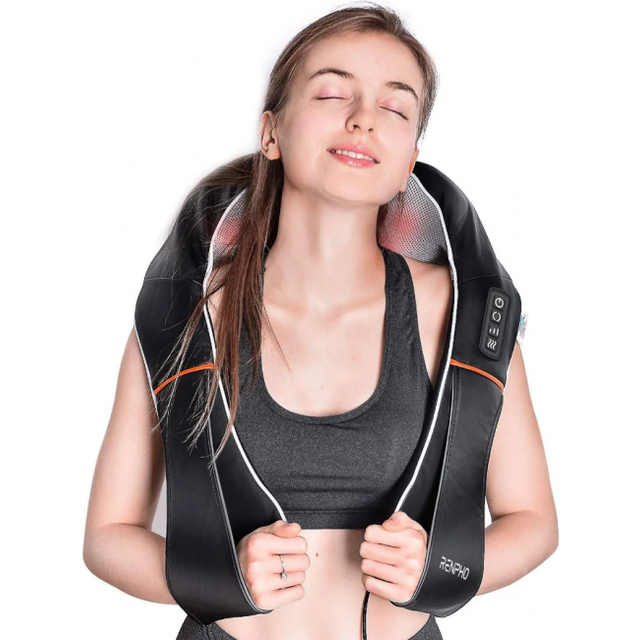MoCuishle Shiatsu Neck Back Massager Pillow with Heat, Deep Tissue Kneading Massage