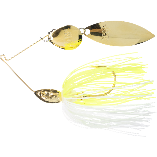 Nichols Lures Catalyst Tandem Spinnerbait 1/2 oz. White/Chartreuse • Price »