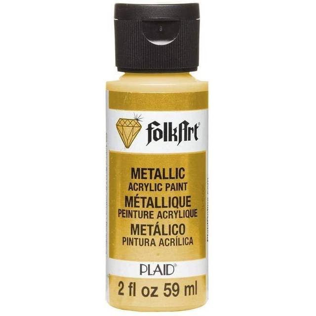 FolkArt Metallic Acrylic Craft Paint, Metallic Finish, Inca Gold