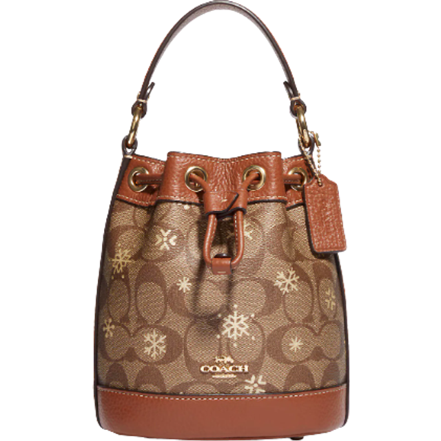 COACH Dempsey Drawstring Bucket Bag 15 With Patch