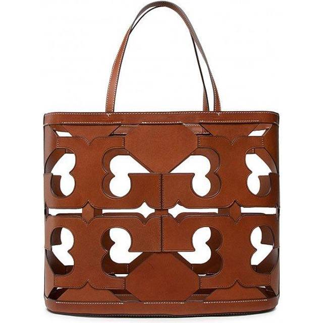 Tory Burch Classic Cuoio Cutout Logo Leather Tote, Best Price and Reviews