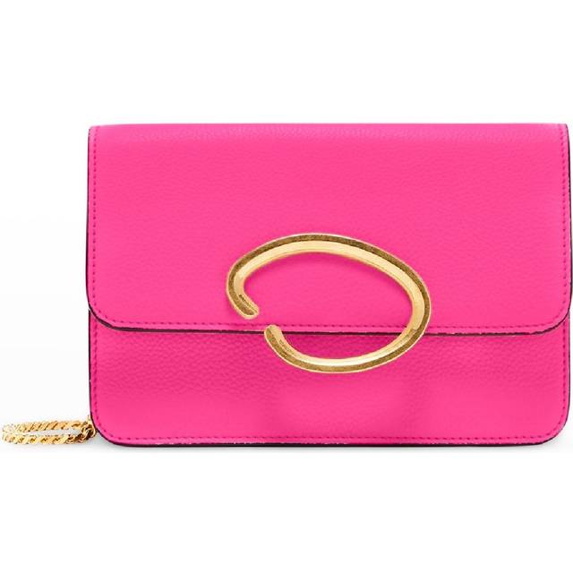 Mcm - Medium Soft Pink Signature Diamond Logo Leather Clutch Crossbody Handbag
