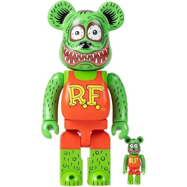 Medicom Toy Rat Fink Be@rbrick in Green 100%/400% END. Clothing