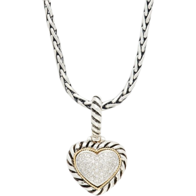Effy 925 Sterling Silver Diamond Heart Pendant – effyjewelry.com