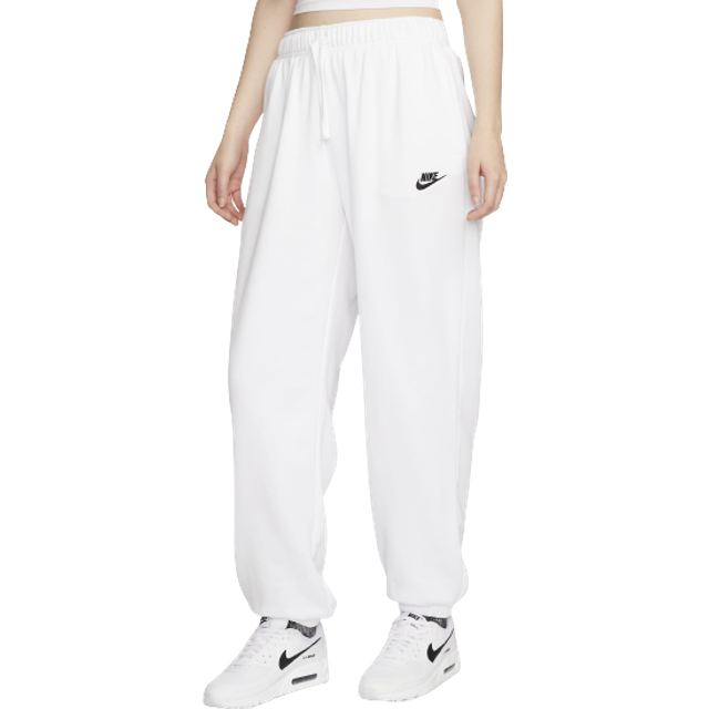 Nike Women's Sportswear Club Fleece Mid-Rise Oversized Sweatpants-White