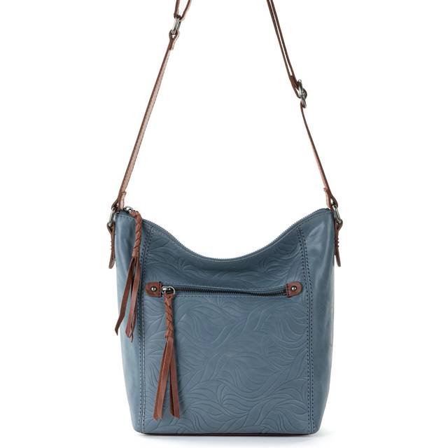 The Sak Crochet Woven Shoulder Handbag Purse Navy Blue Tote Bag | eBay