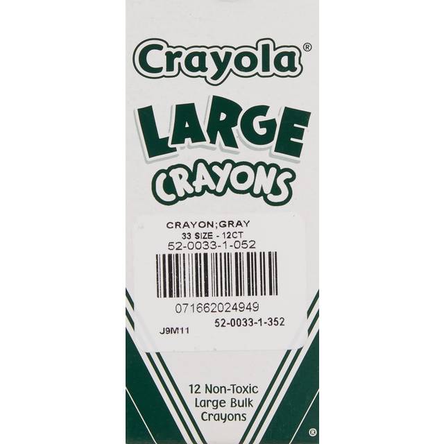  Crayola Crayons, Black, Single Color Crayon Refill, 12