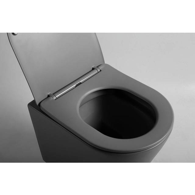 VEROSAN \'Nakia\' inkl. WC-Sitz Preis Wand-WC PRO matt spülrandlos dunkelgrau • »