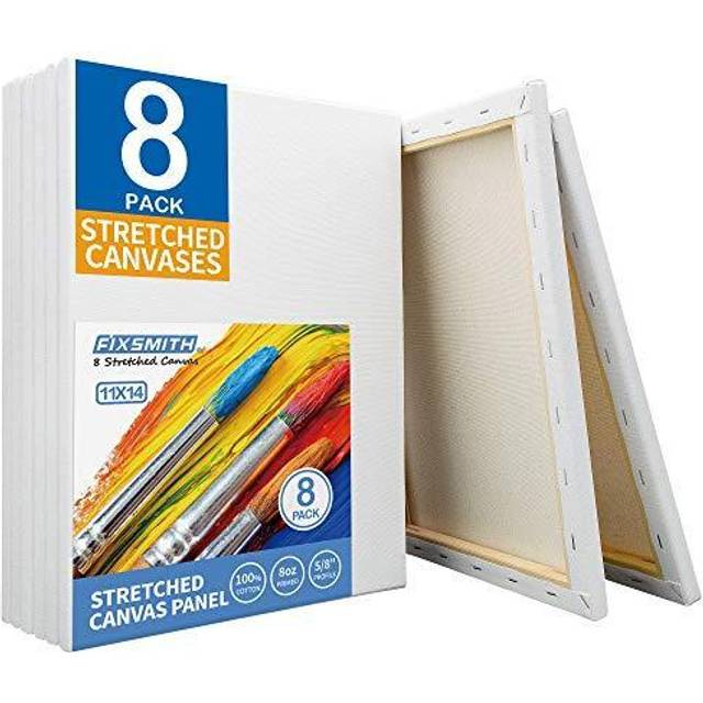 Arteza Stretched Canvas, Premium, White, 11x14, Blank Canvas