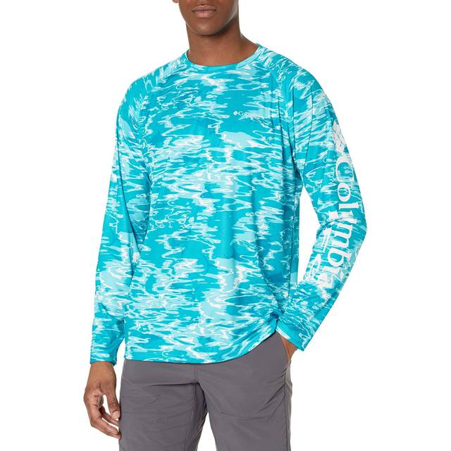Columbia Men's PFG Super Terminal Tackle™ Long Sleeve Shirt - Ocean Teal  Ripples • Price »