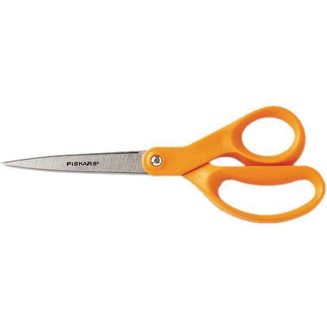 Fiskars Our Finest Contoured Scissors 8 Straight Orange - Office Depot