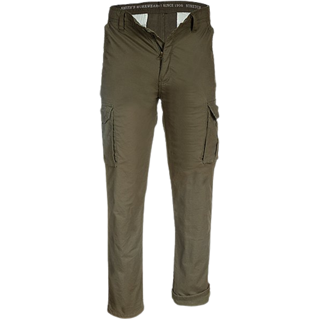 Smith Stretch Fleece-Lined Canvas Cargo Pants - Dark Olive • Price »