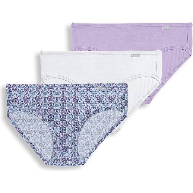 Jockey Women's Underwear Supersoft Bikini Pack, Crochet Tile/Soft  Lilac/White • Price »