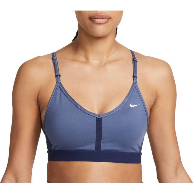 Nike Women's Dri-FIT Indy Light-Support V-Neck Sports Bra Diffused Blue/Midnight  Navy/White • Price »