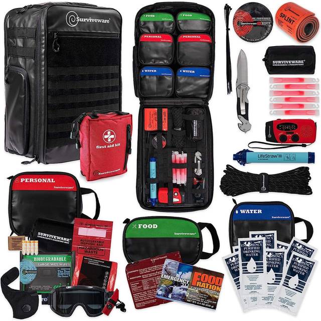 Ready America 4-Person 3-Day Deluxe Emergency Kit with Backpack