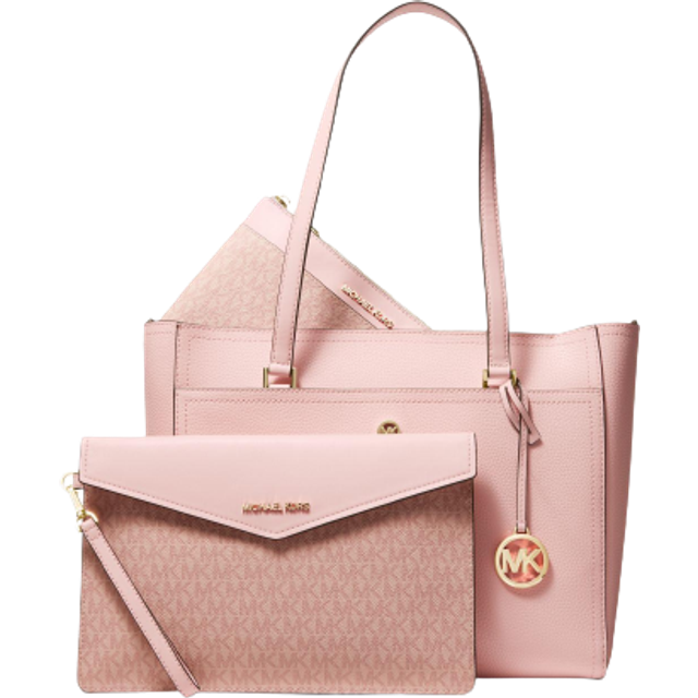 Michael Kors SUTTON CENTER STRIPE Blush pink satchel bag tote | Satchel bags,  Satchel, Michael kors handbags black